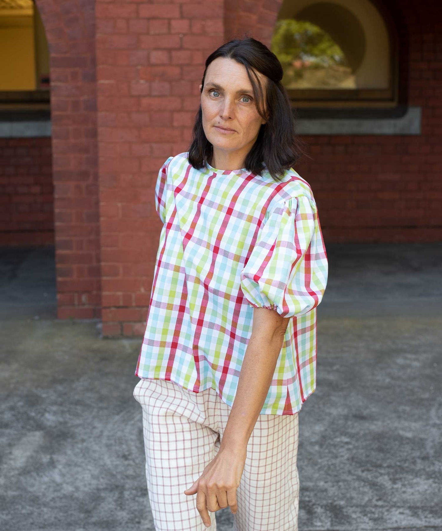 Bel Top Mini - plaid
