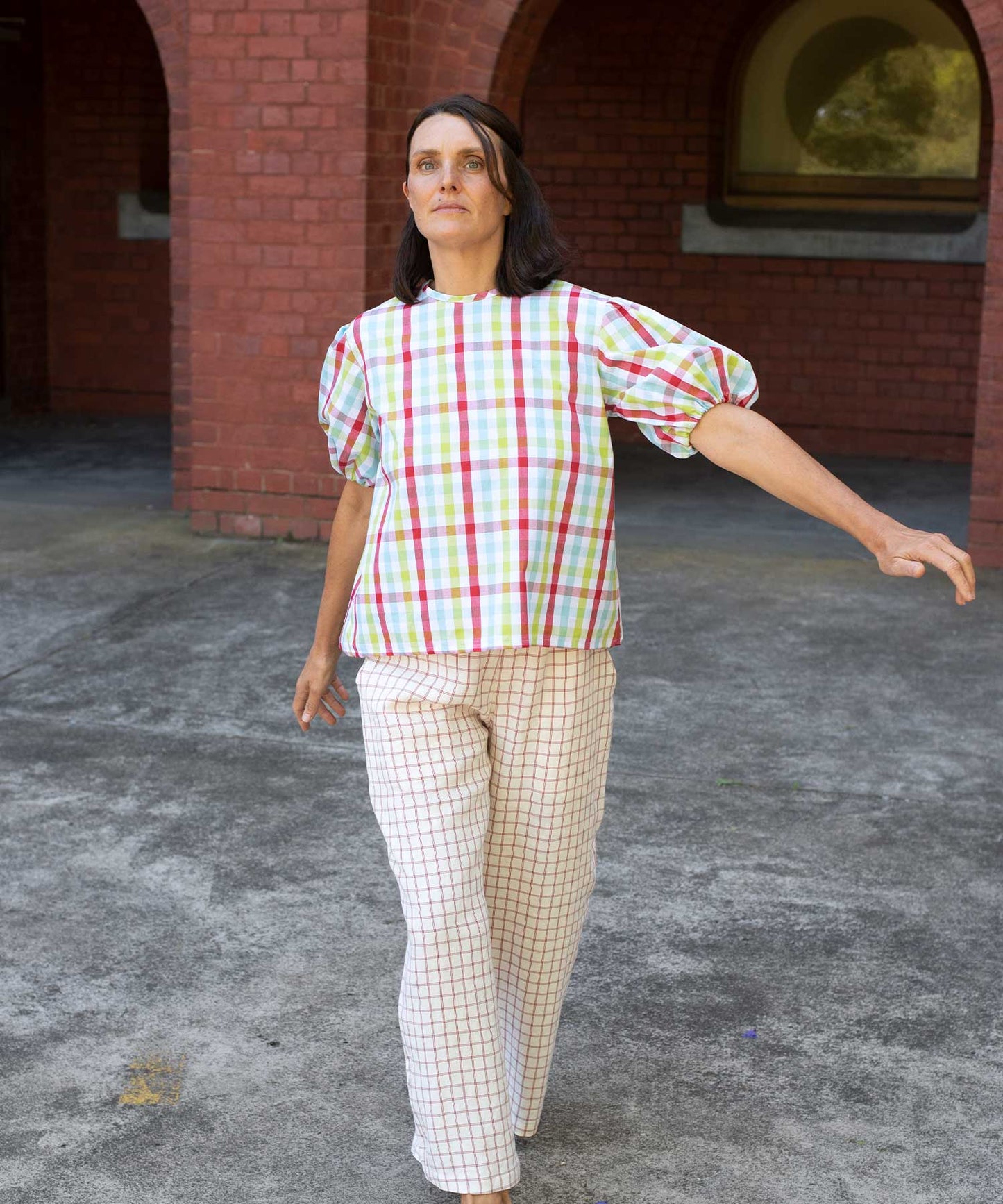 Bel Top Mini - plaid