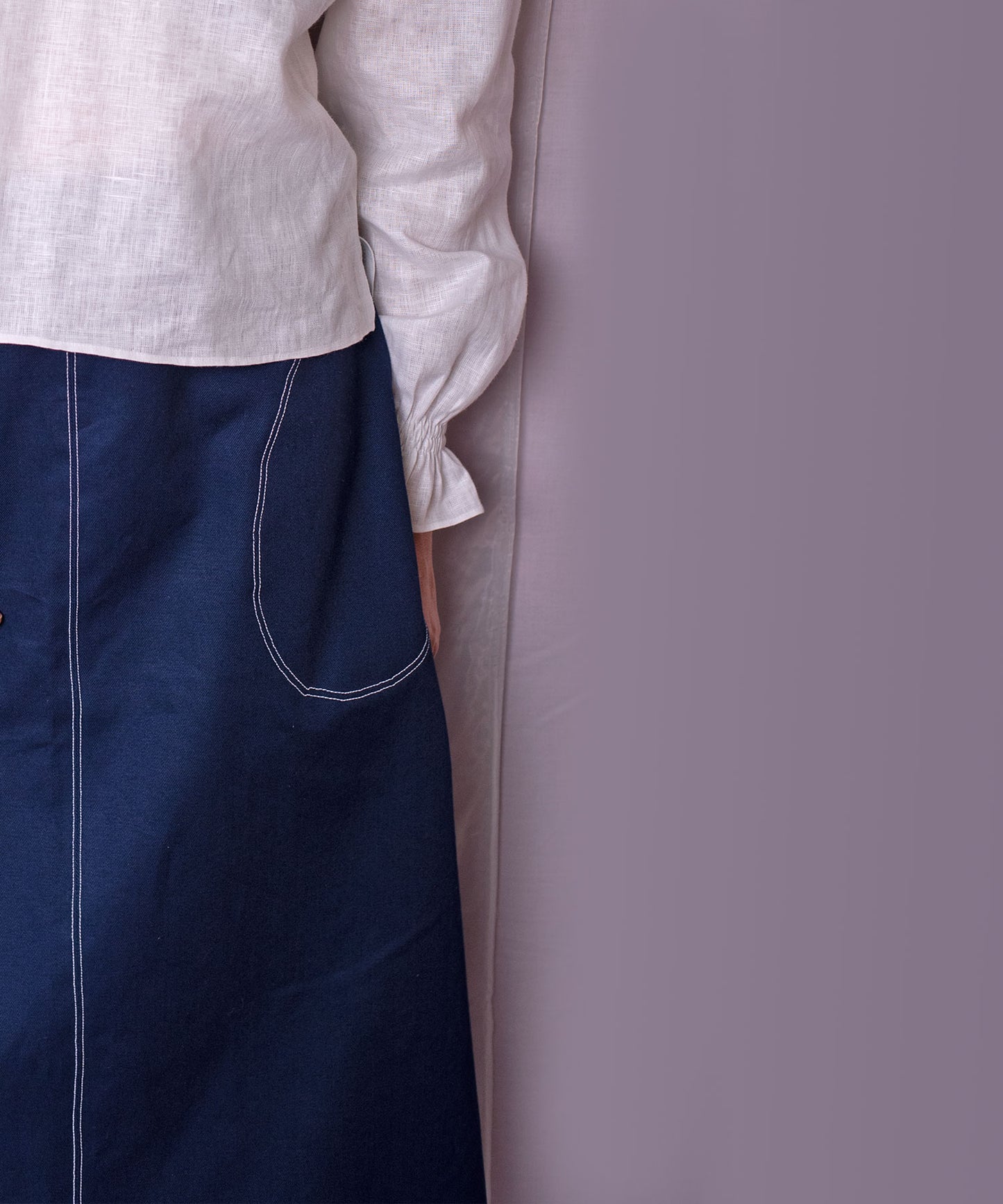 Big A-line Skirt - navy