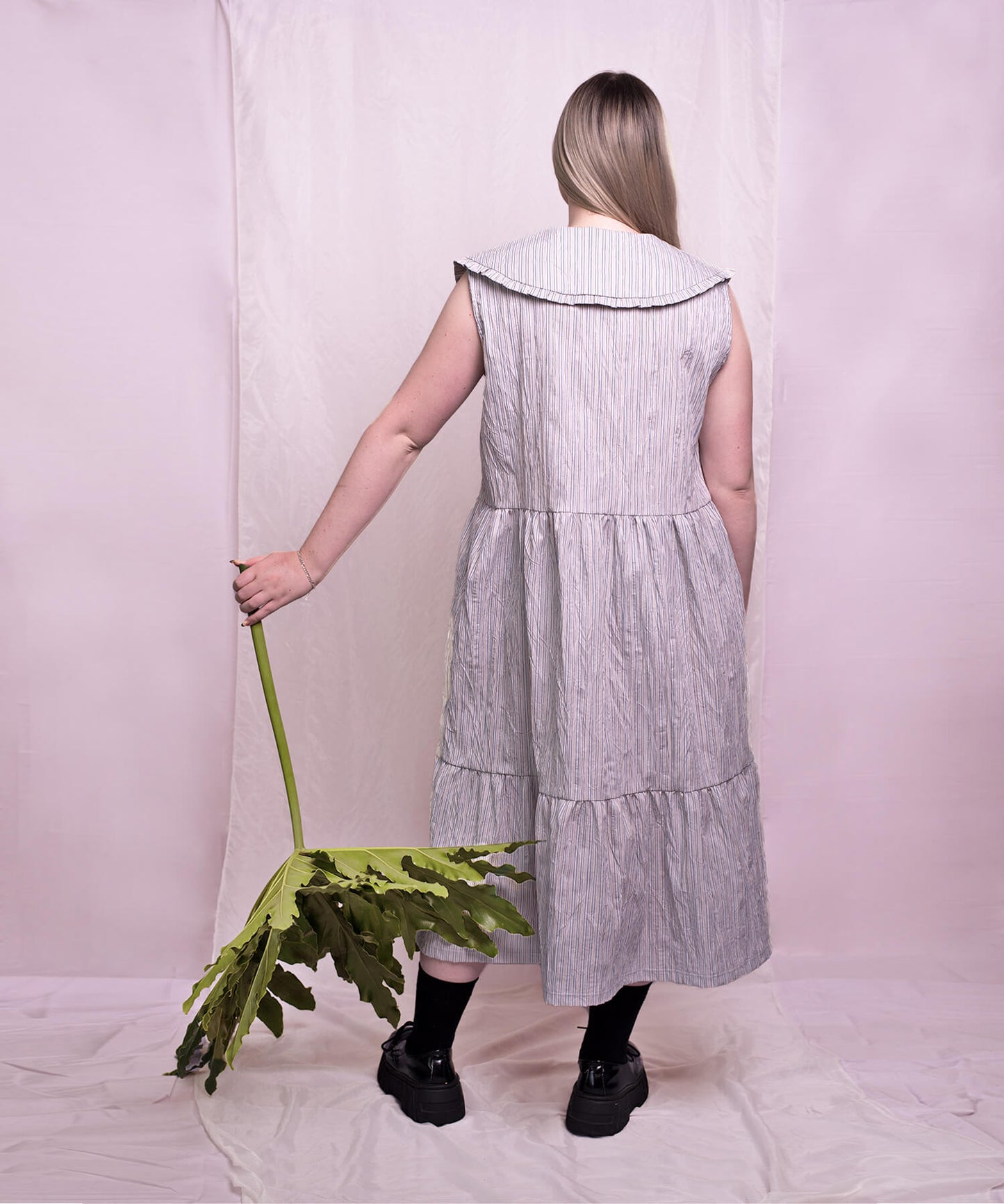 Madeleine Dress - crinkle stripe