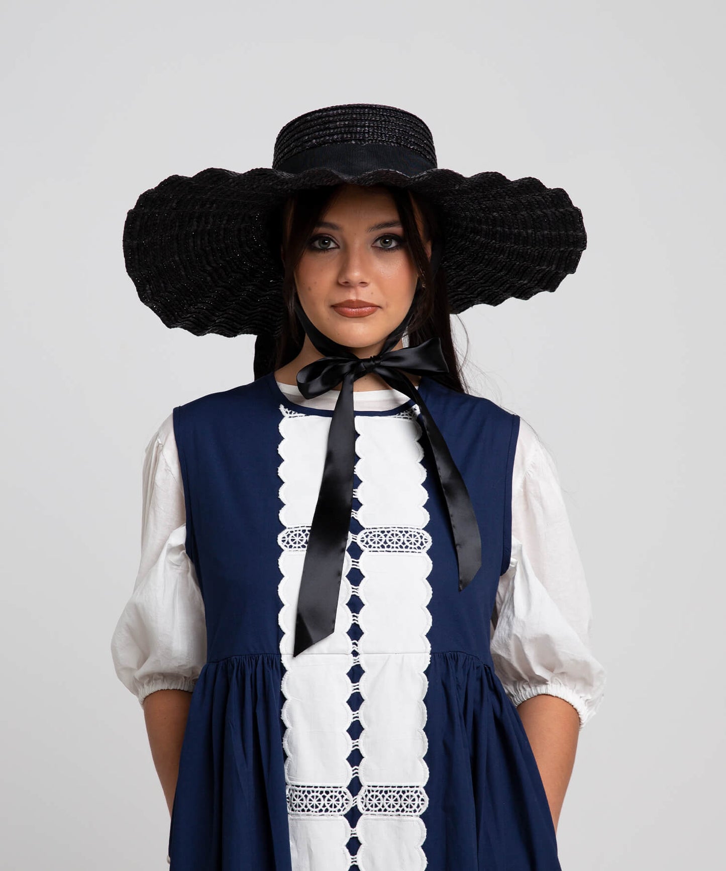 Milli Dress- navy poplin