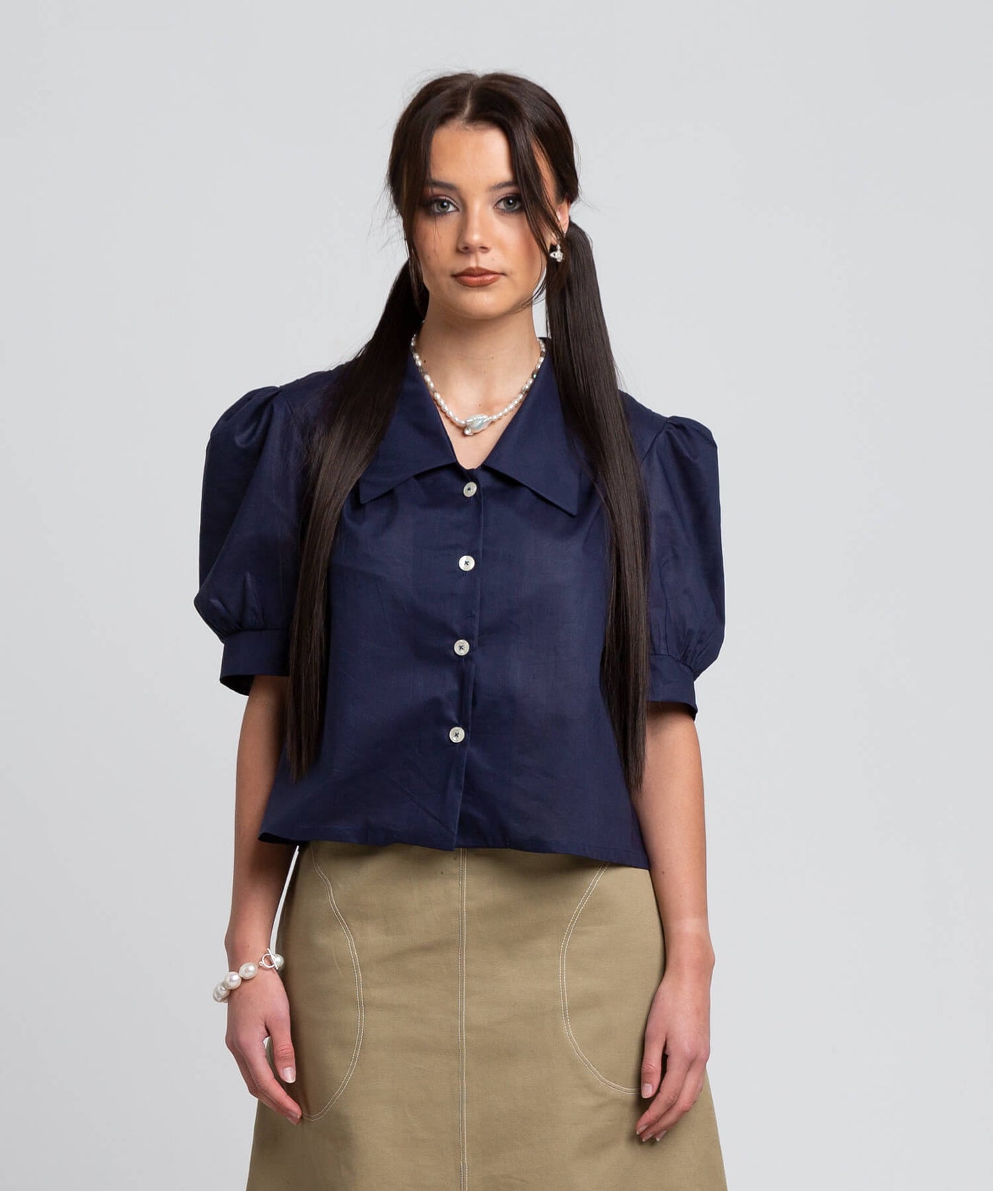Tippi Shirt - navy voile