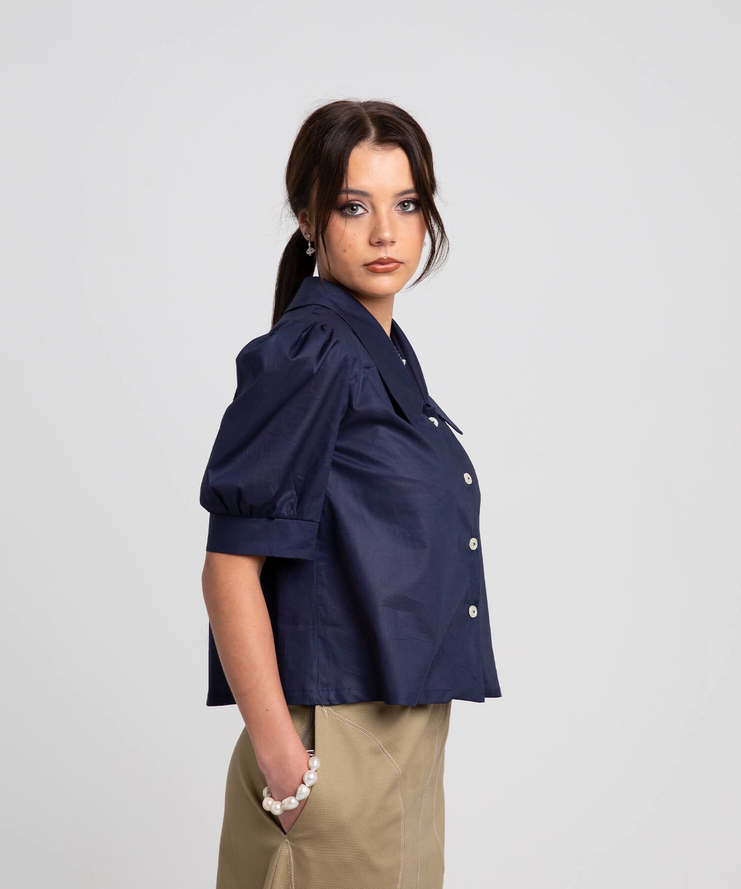 Tippi Shirt - navy voile