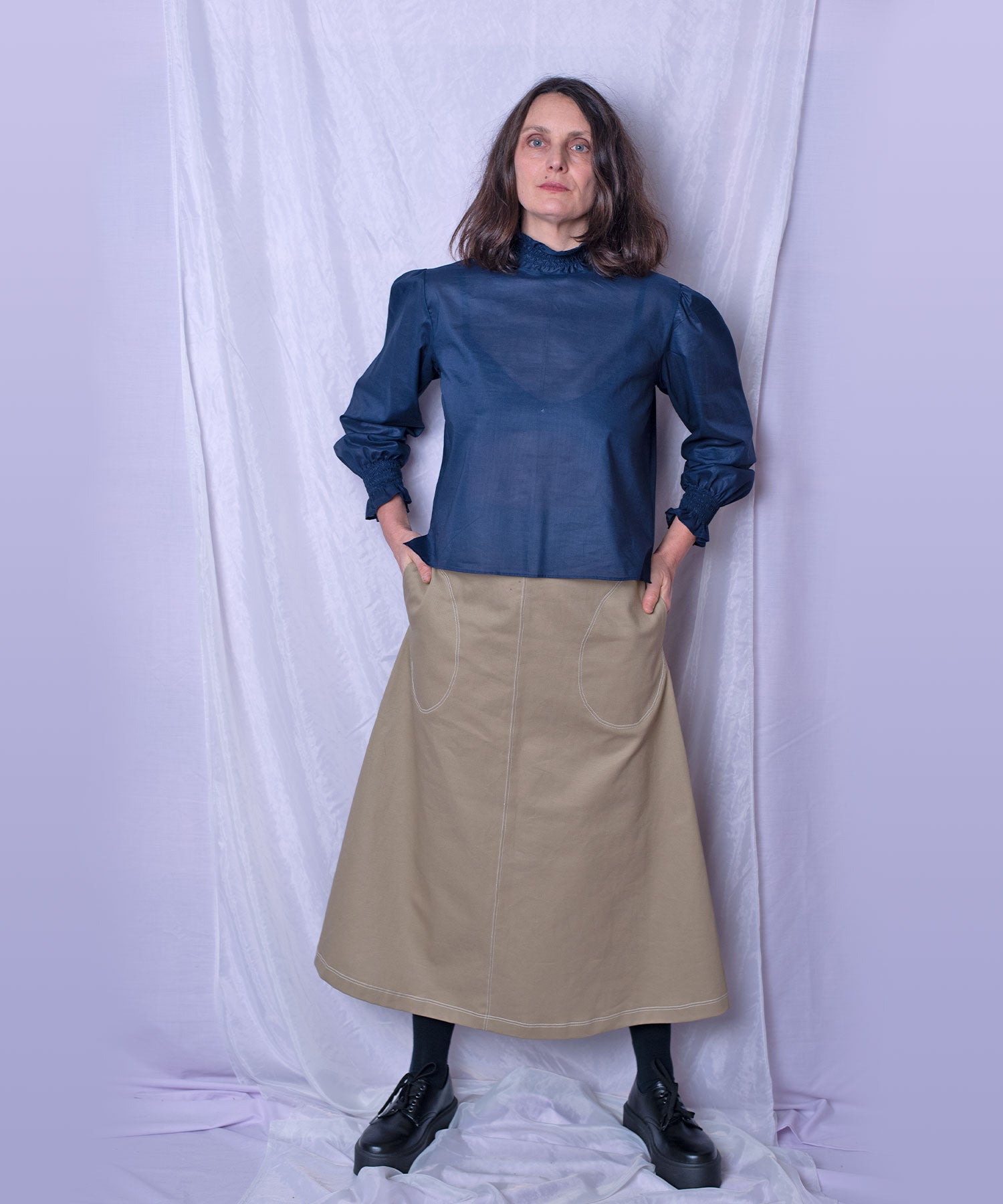 A line 2024 khaki skirt